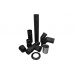 Pellet kachelpijp verloop Ø80 - Ø120 mm, zwart 