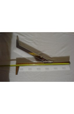 RVS Wandbeugel tbv stoelconstructie T-stuk extra lang 65cm